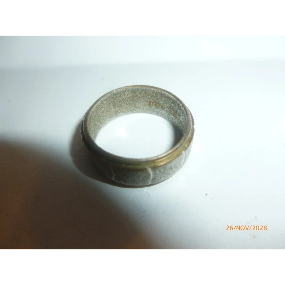 Signed KARATCLAD Vintage 18K Electroplated‎ Textured Band Ring sz 7
